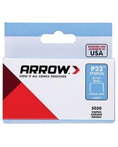 Arrow 225 P22 Plier Staples, 5,050 pack (5/16 Inches)