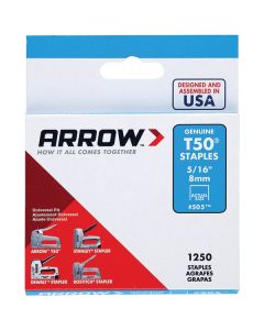 Arrow 50524 T50 Staples, 1,250 pk (5/16")