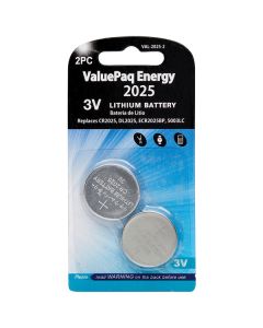Dantona VAL-2025-2 ValuePaq Energy 2025 Lithium Coin Cell Batteries, 2 pk