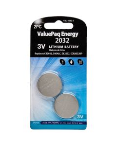 Dantona VAL-2032-2 ValuePaq Energy 2032 Lithium Coin Cell Batteries, 2 pk