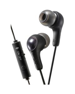 JVC HAFX7GB Gumy Gamer Earbuds with Microphone (Black)