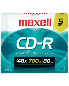 Maxell 648220 700MB 80-Minute CD-Rs (5 pk)