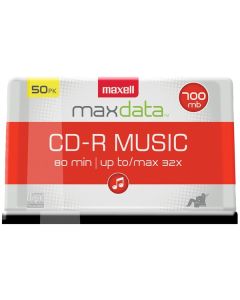Maxell 625156 - CDR80MU50PK 80-Minute Music CD-Rs (50-ct Spindle)