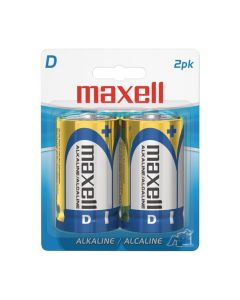 Maxell 723020 - LR202BP Alkaline Batteries (D; 2 pk; Carded)