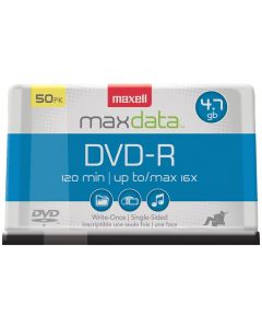 Maxell 638011 4.7GB 120-Minute DVD-Rs (50-ct Spindle)